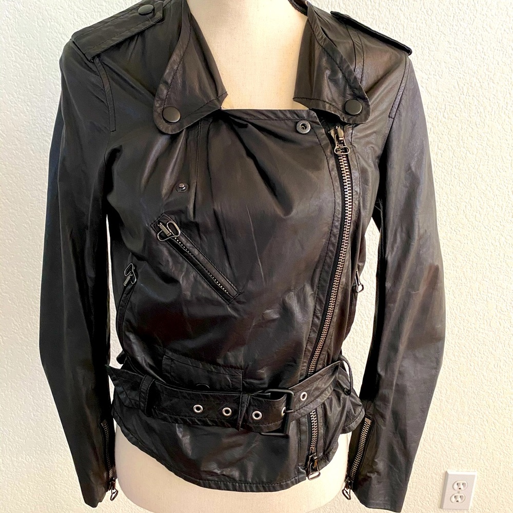 Phillip Lim 3.1 Moto black leather jacket sz. 4